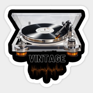 Retro Turntable Sticker